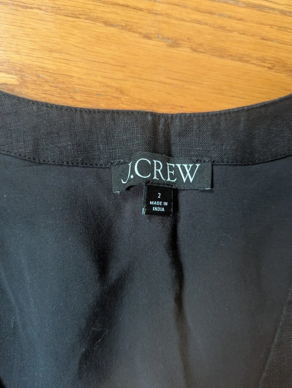 J. Crew Black 100% Linen Vest